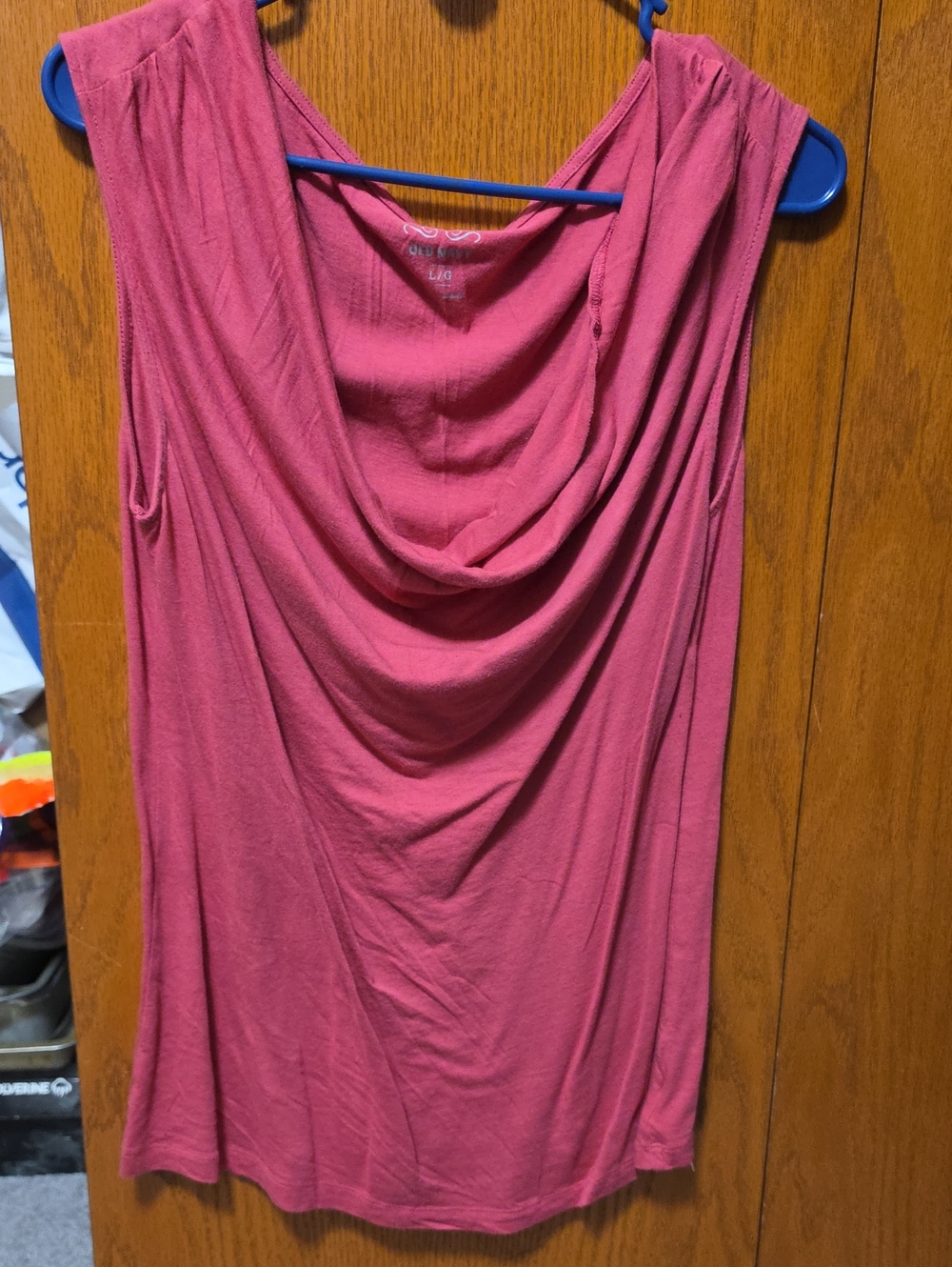 Old Navy Draped Cowl Neck Sleeveless Top - Rose Pink